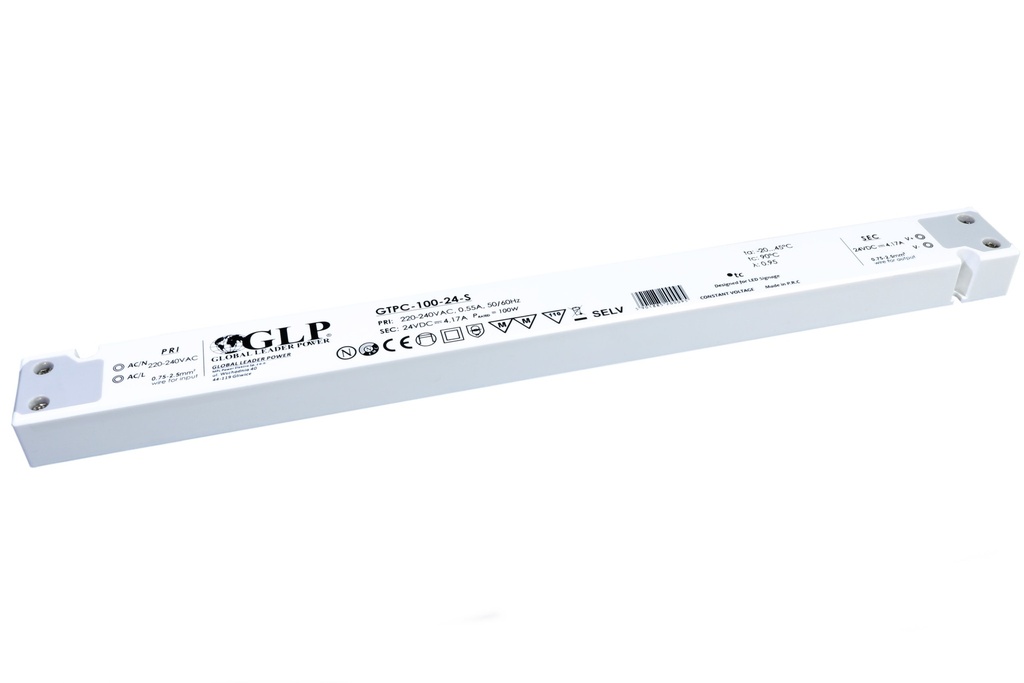 Virtalähde 24V, 100W 4,17 A ultraslim