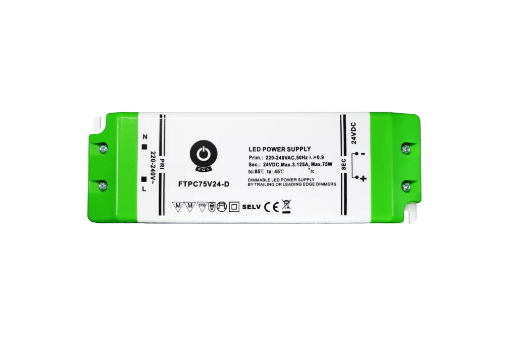 Transformer 24V, 75W, 3,15A dæmpbar