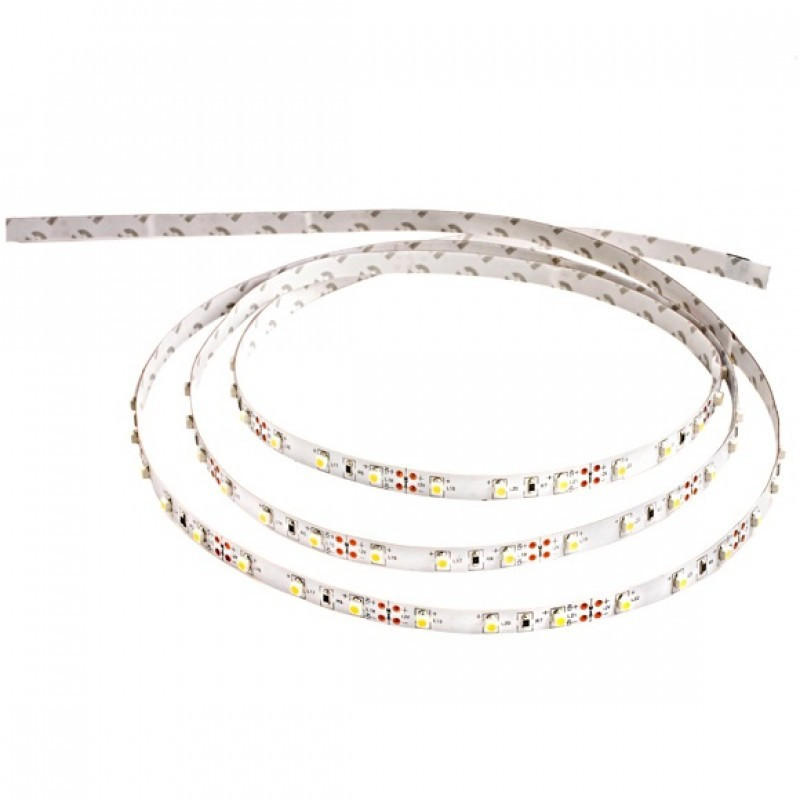12V led strips light IP20 60LEDS 12V 2400K 4,8W/m 5mm DC-plug