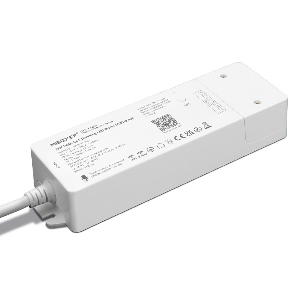 Mi-Light WL5-P75V24 75W RGB+CCT LED-himmenninohjain + PUSH (WiFi+2.4G)
