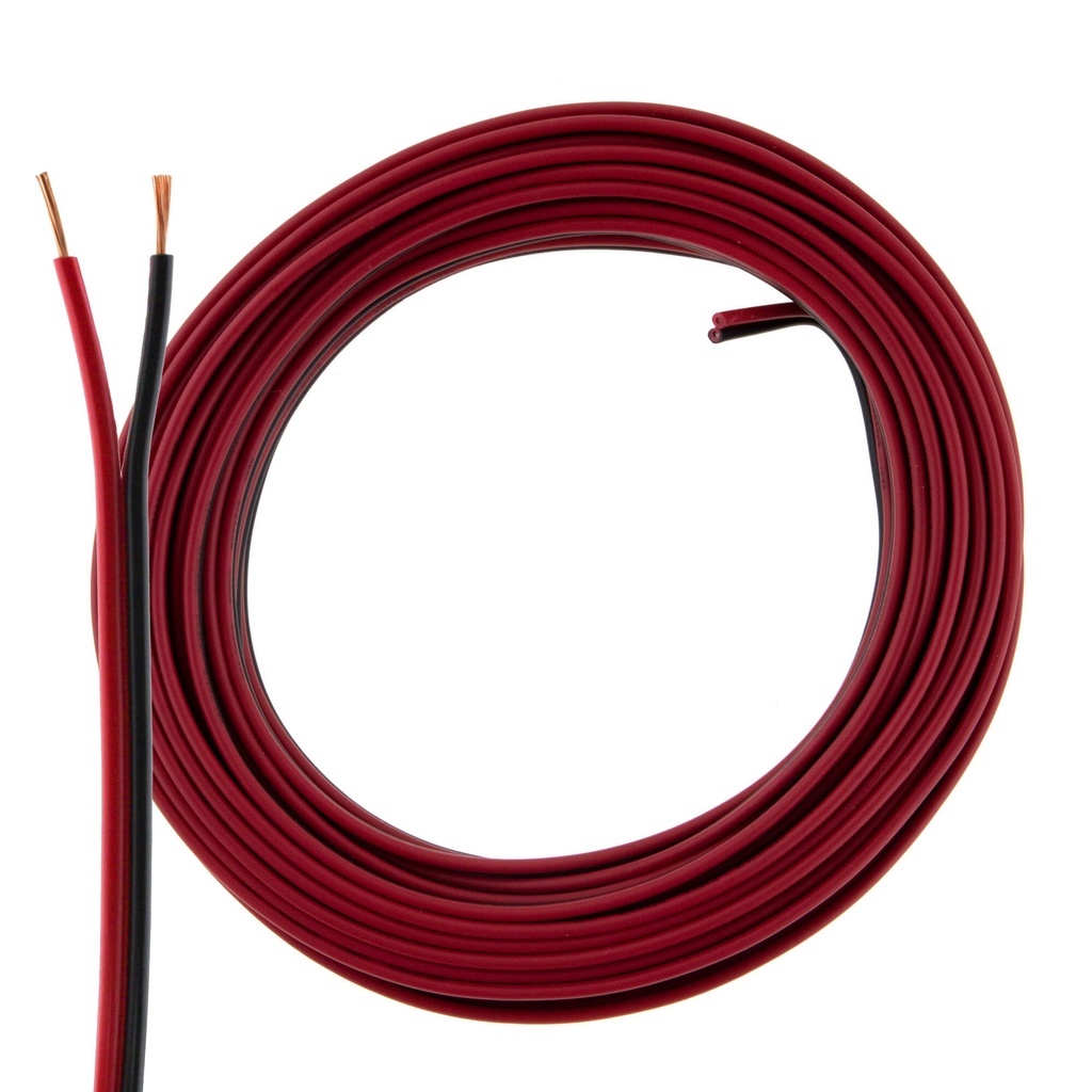 Kabel röd och svart 2 ledare 0.75mm² 25m