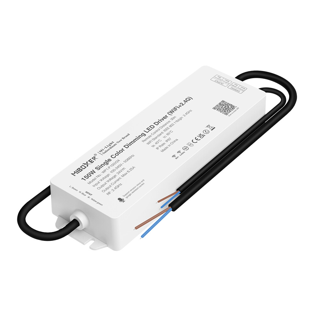 Mi-Light WP1-P150V24 150W yksivärinen ohjainmuuntaja IP67 (WiFi+2.4G)