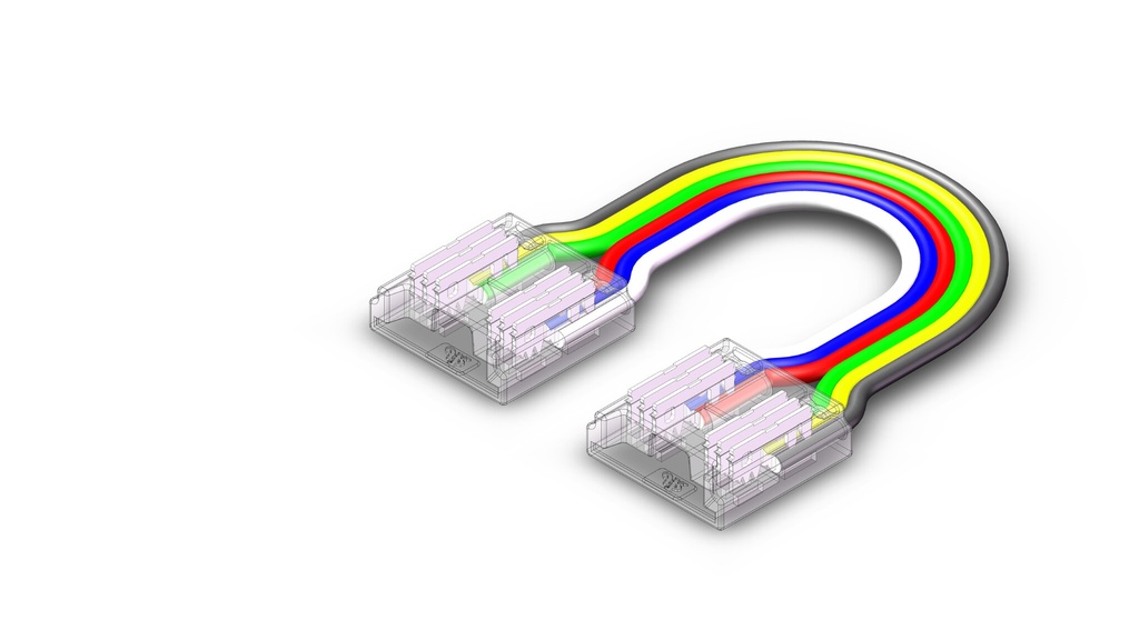 Liste til liste-bro RGB + CCT COB 6-pin 12 mm