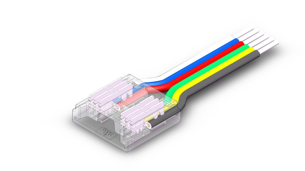 RGB + CCT nauhasta ohjaimeen COB 6-pin