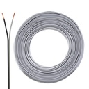 Kabel hvid 2 ledere 0.75mm² 25m