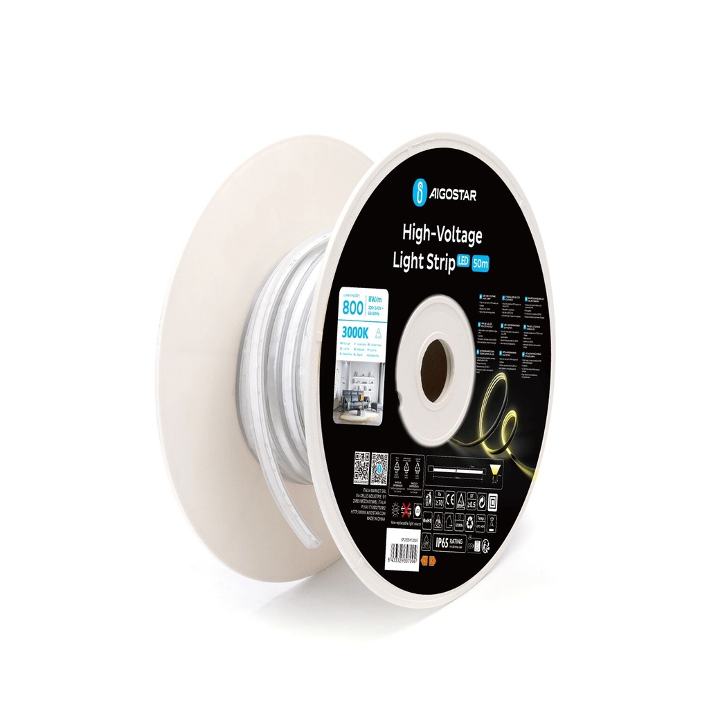 LED Neon remsa 3000K 120LED 8W/m IP65 6mm