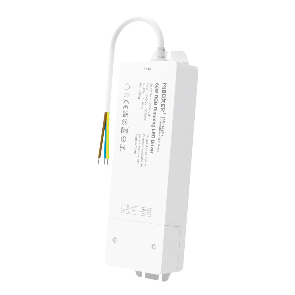 Mi-light CL3-P60V12 75W RGB LED lysdæmper driver + PUSH (2,4G)