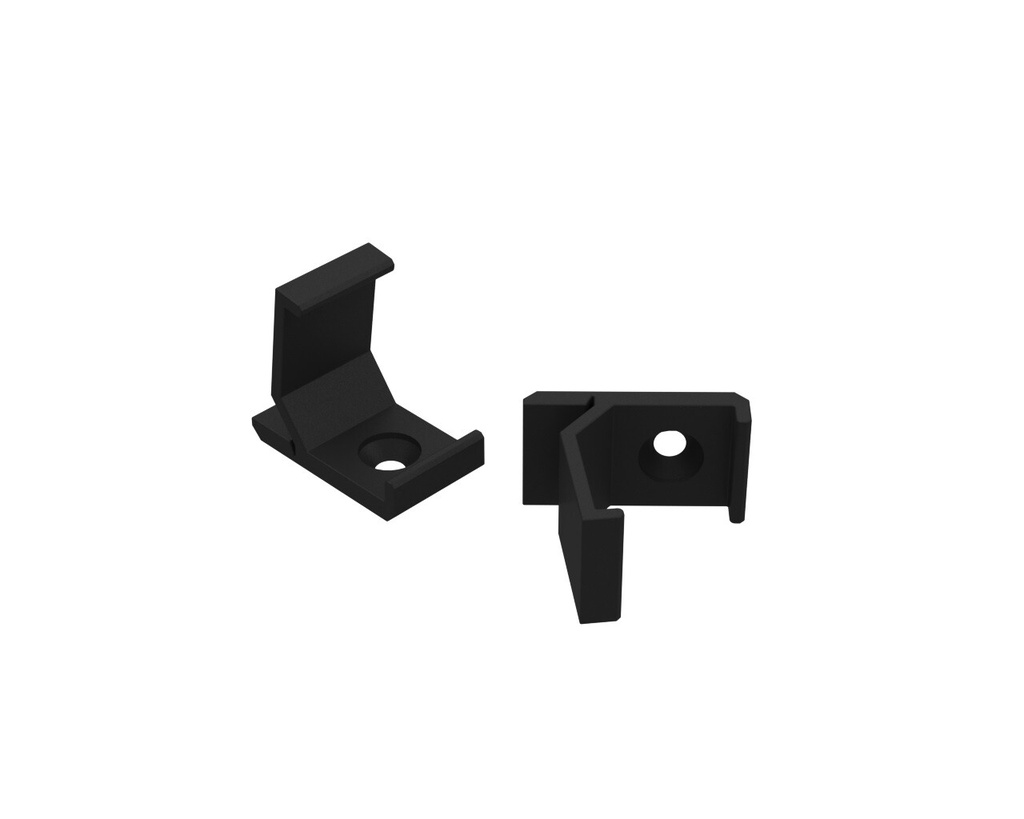 Fäste clips hörn list, Svart