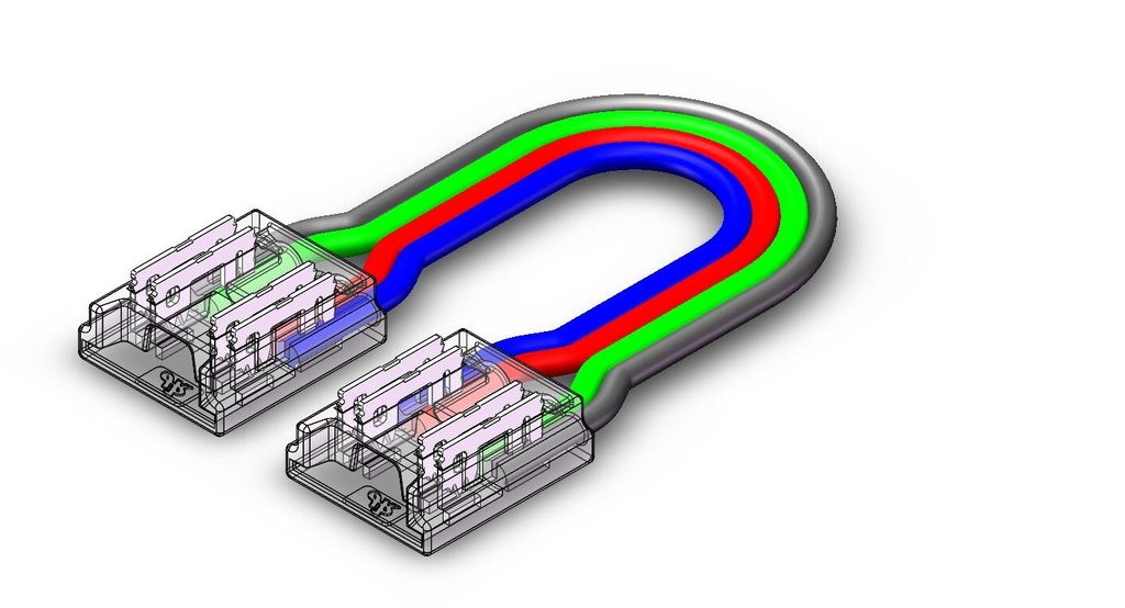 Nauhasta nauhaan silta RGB COB 4pin 10mm