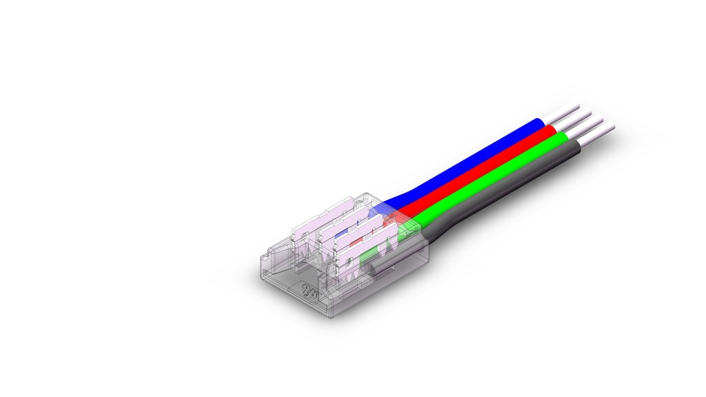 Nauhasta ohjaimelle RGB SMD 4pin 8mm