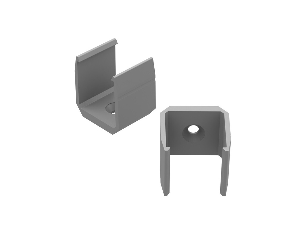 Grå Clips till 16x16 aluminiumprofil