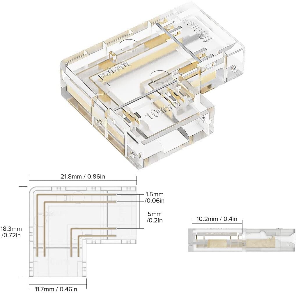 90° kulma CCT COB 3pin 10mm (copy)