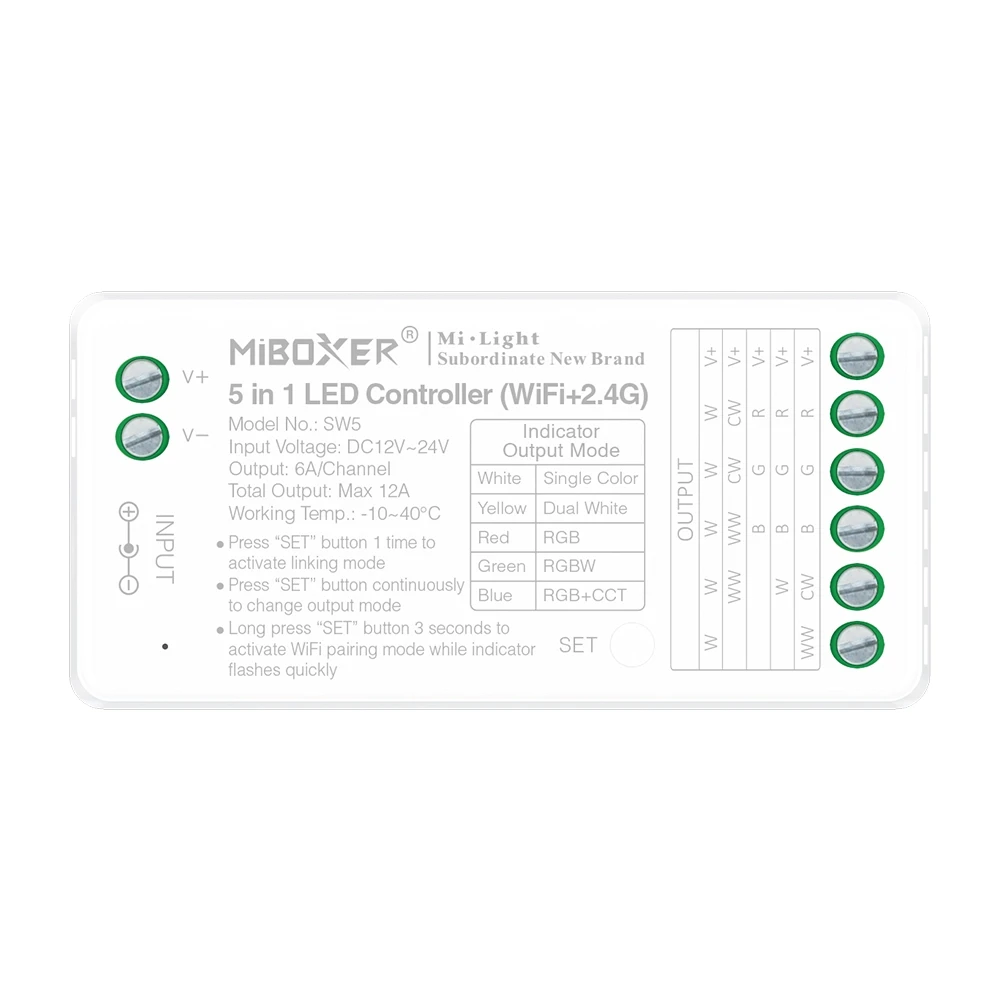 Mi-Light SW 5-in-1 LED-ohjain (WiFi+2.4G)
