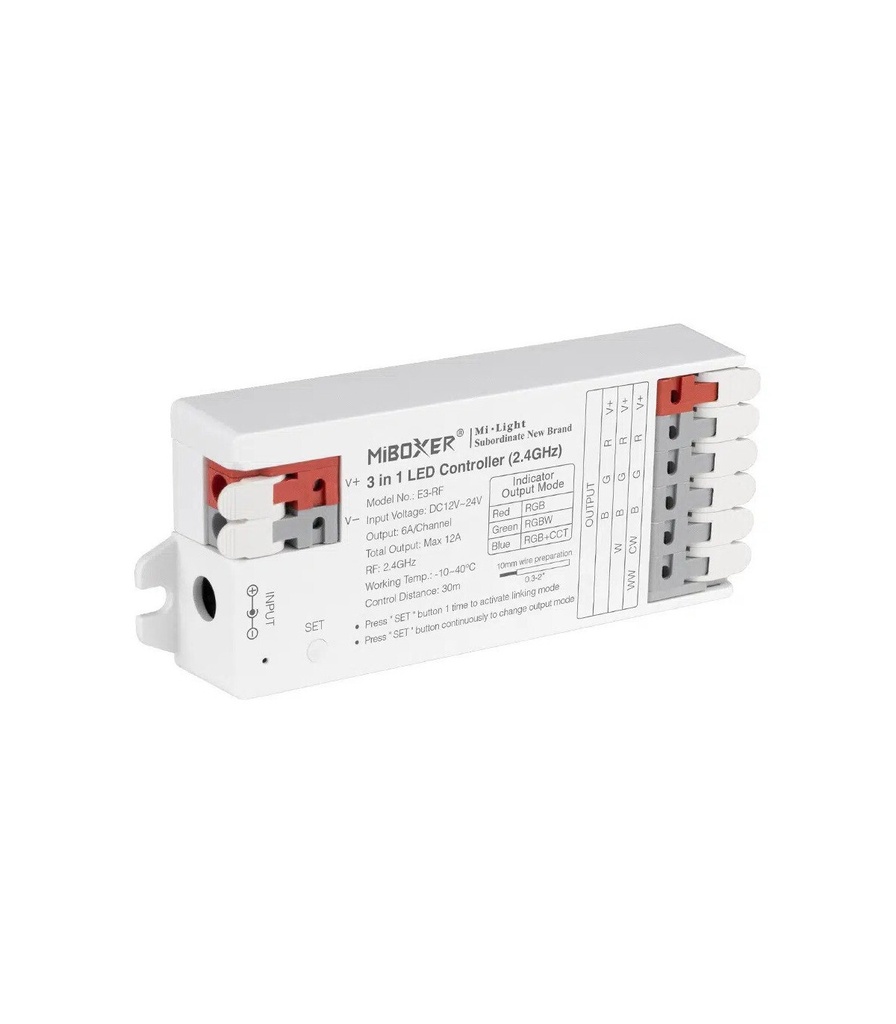 Mi-Light E3-RF 3 in 1 LED ohjain (2.4GHz + PUSH + DMX512)