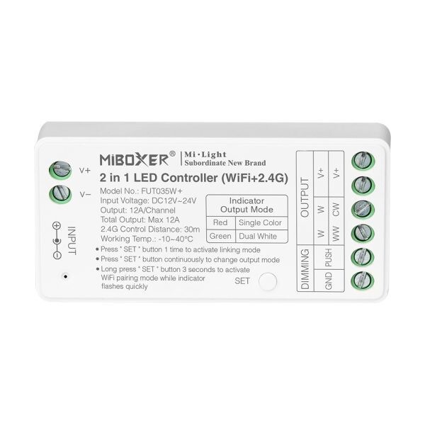 Mi-light FUT035W+ 2 in 1 -LED-nauhaohjain (WiFi+2,4G)