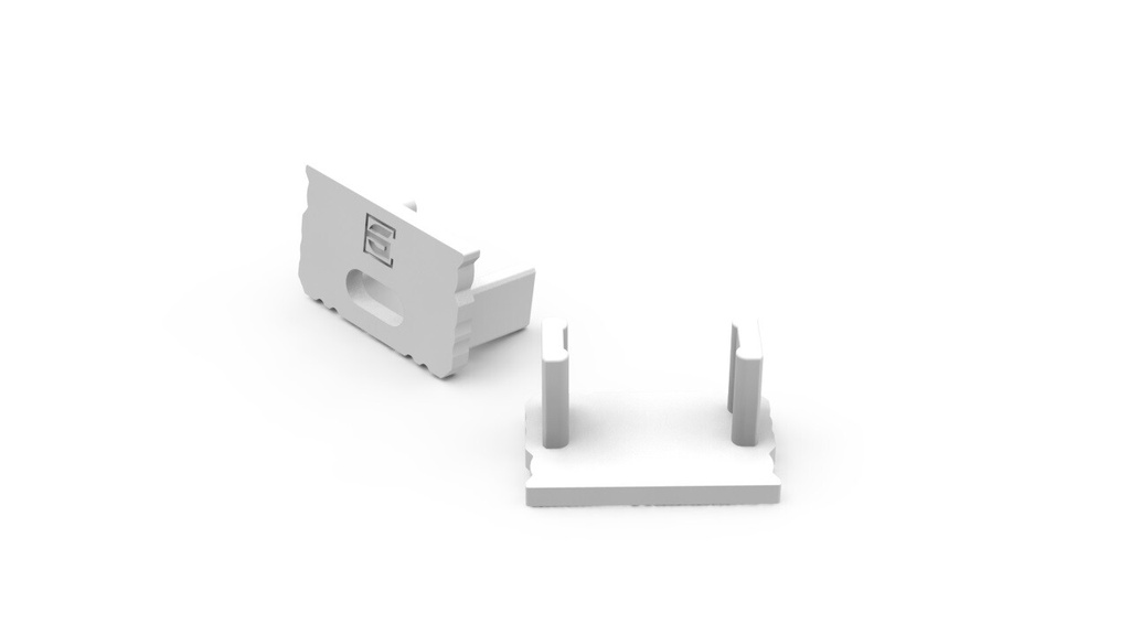 End Cap For LED Strip Fixture 9mm white