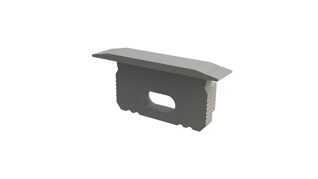End cap for Aluminum profile recessed 9x16 grey
