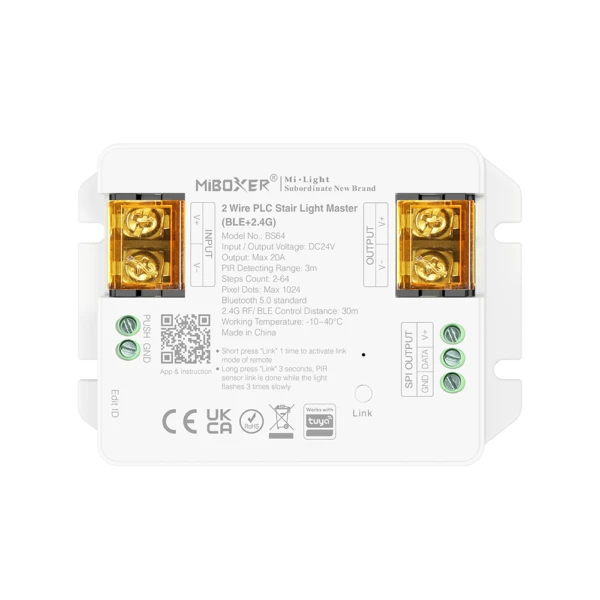 Mi-Light BS64 2-johdin PLC Porrasvalaistuksen Master (BLE+2.4G)