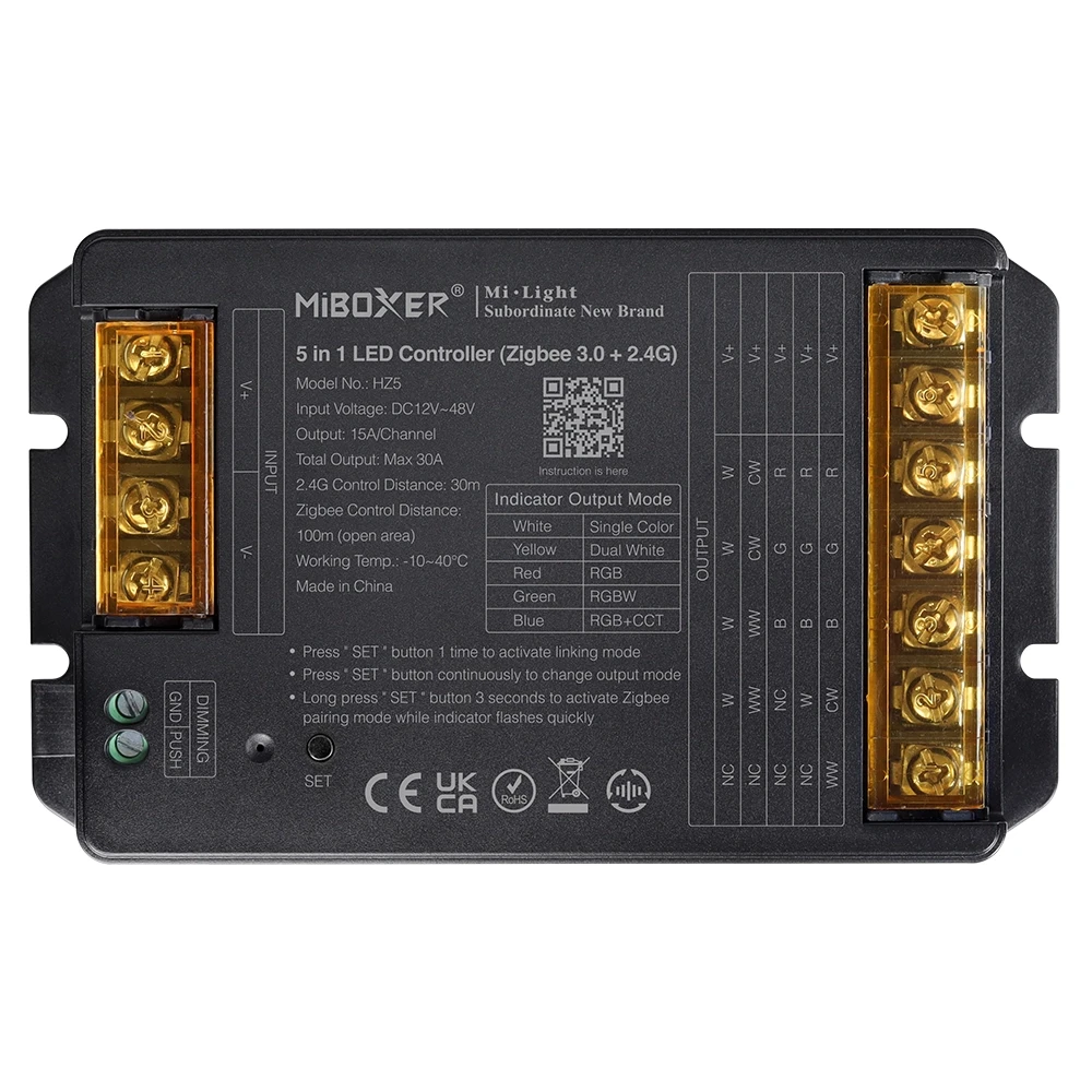 Mi-Light HZ5 5-in-1 LED-ohjain 30A (Zigbee 3.0+2.4G)