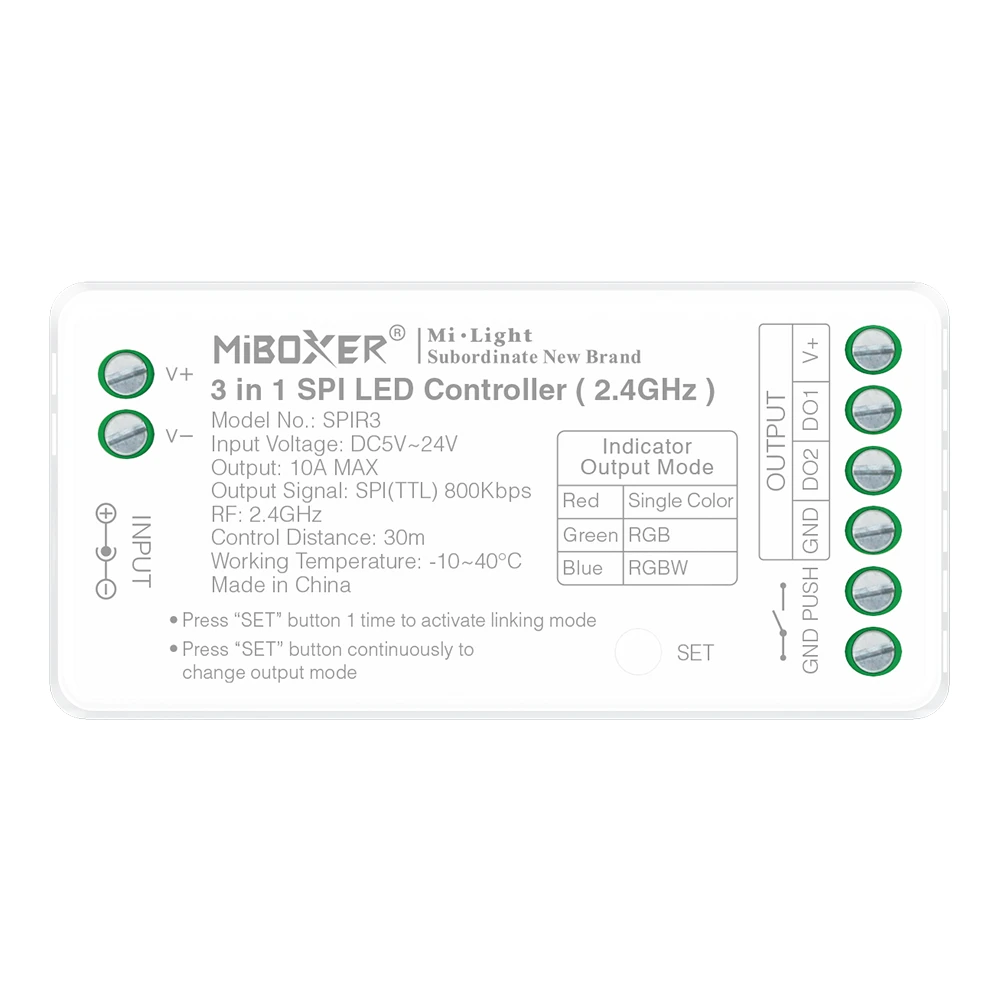 Mi-Light SPIR3 3-in-1 SPI LED-ohjain (2.4GHz)