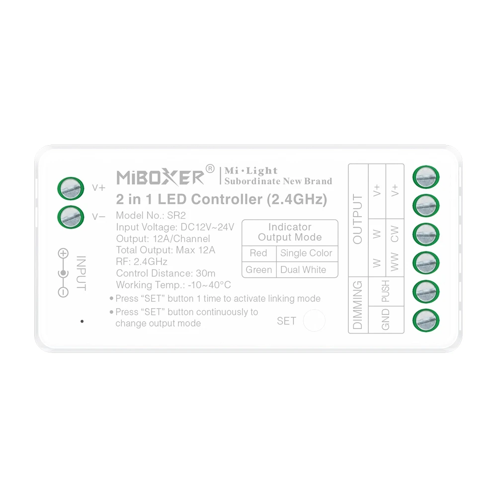 Mi-Light SR2 2-i-1 LED-kontroller (2,4 GHz)