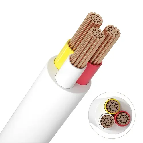 CCT - CTA LED-kabel, mantlad Vit rund 