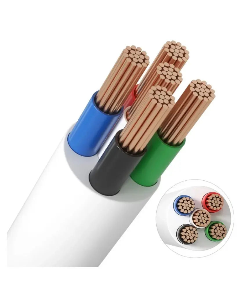 RGBW LED Cable, sheathed white round 