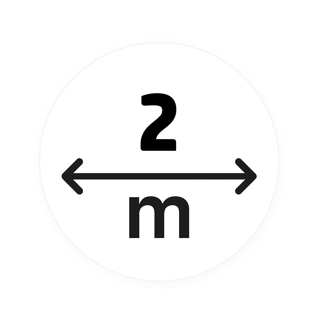 Diffusorns längd: 2m