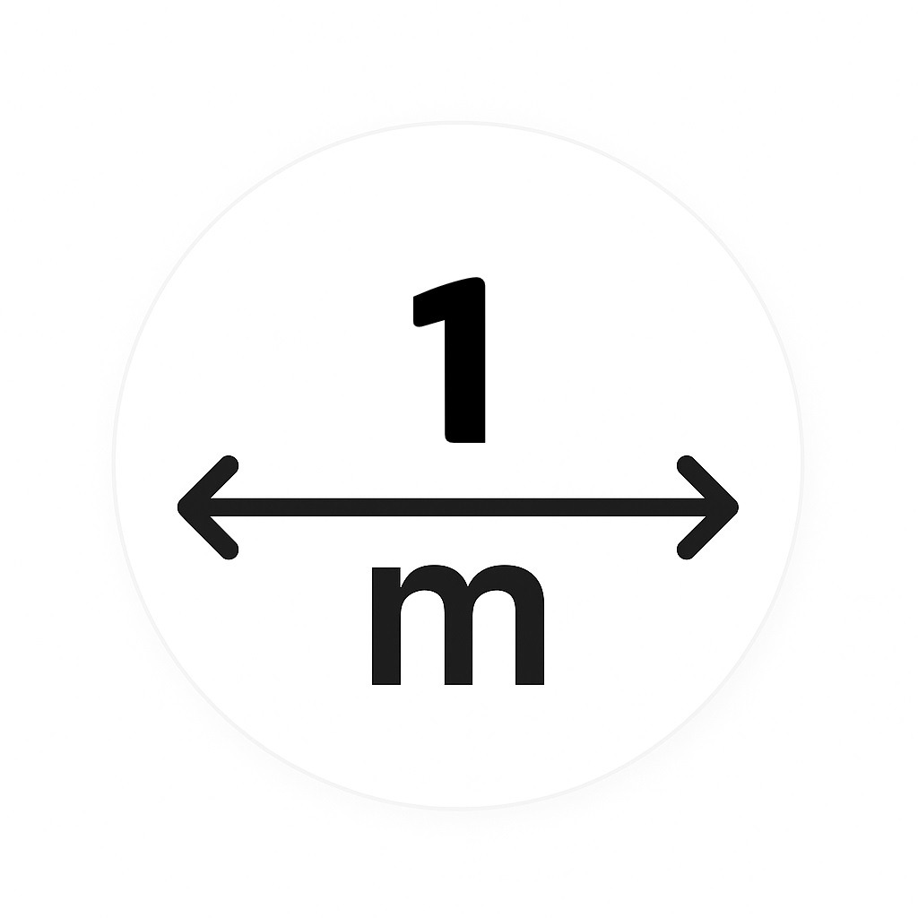 Diffusorns längd: 1m