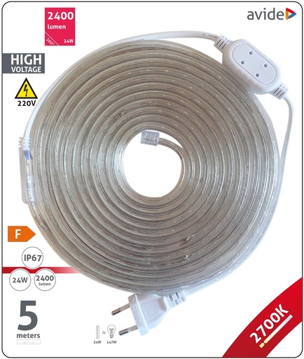 [915869] Avide LED slange 5m IP67 2700K