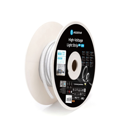 [307004] LED Neon remsa 6500K 120LED 8W/m IP65 6mm