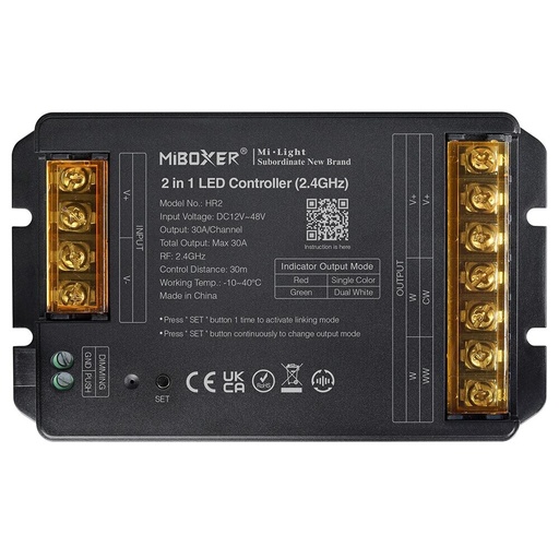 [185297] Mi-Light HR2 2 in 1 LED ohjain Max 30A (2,4 GHz + Push)